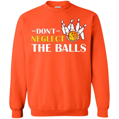 Bowling Lover T-shirt Don't Neglect The Balls Orange