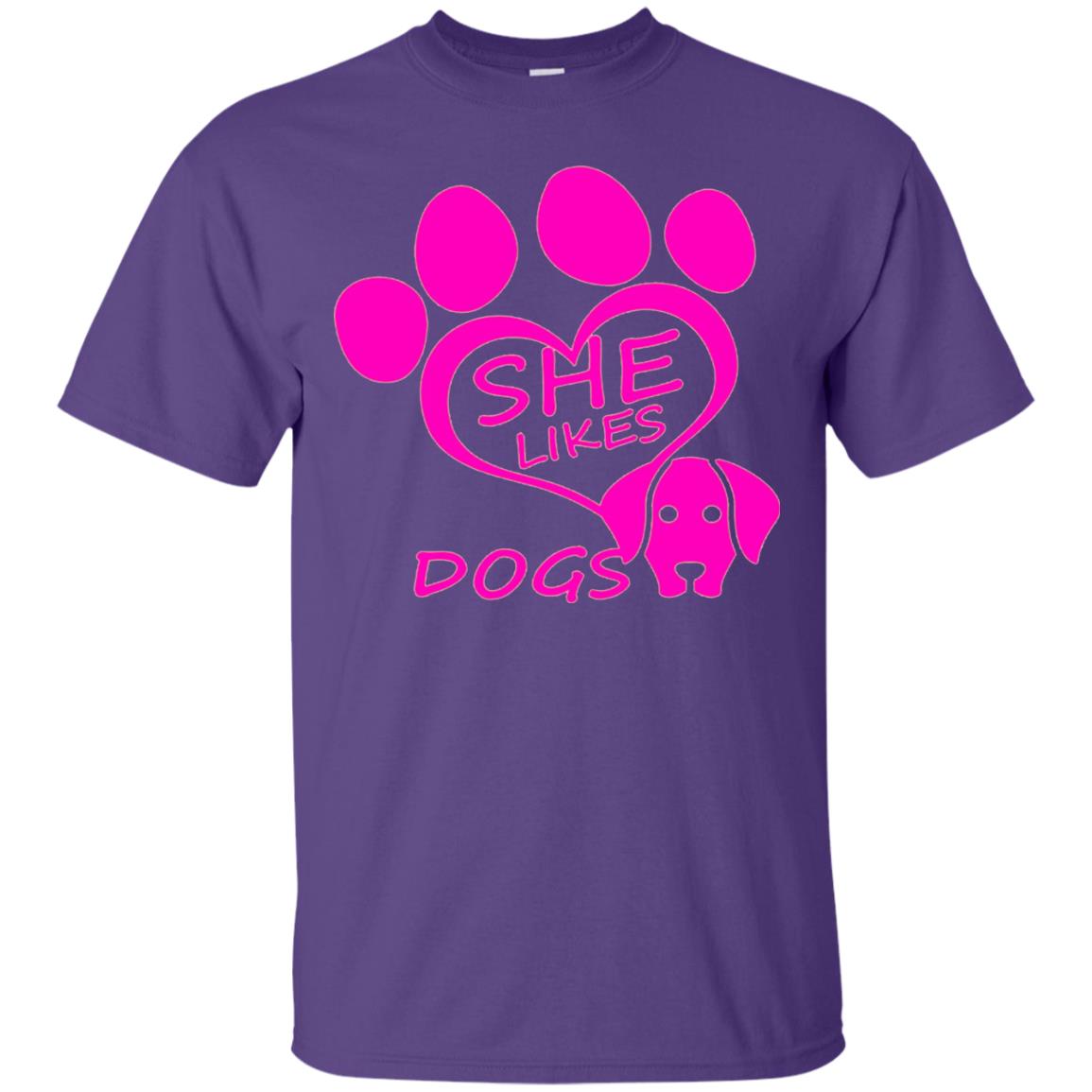 Dog Lovers Shirt She Likes Dogs Purple