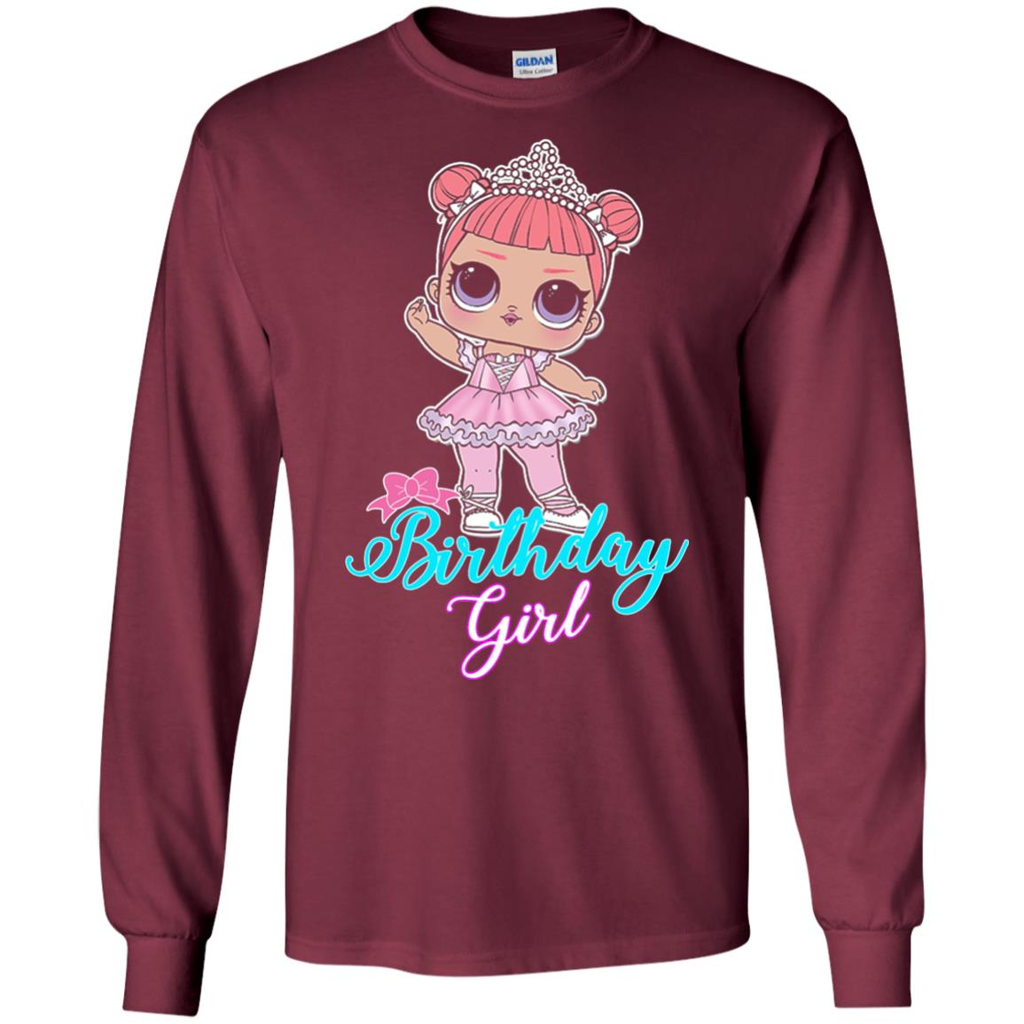 Doll Birthday Girl #squadgoals T-shirt Maroon