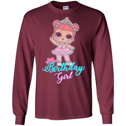 Doll Birthday Girl #squadgoals T-shirt Maroon