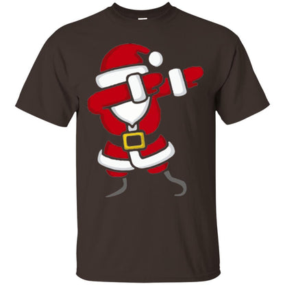 Christmas T-shirt Dabbing Santa Claus Dark Chocolate