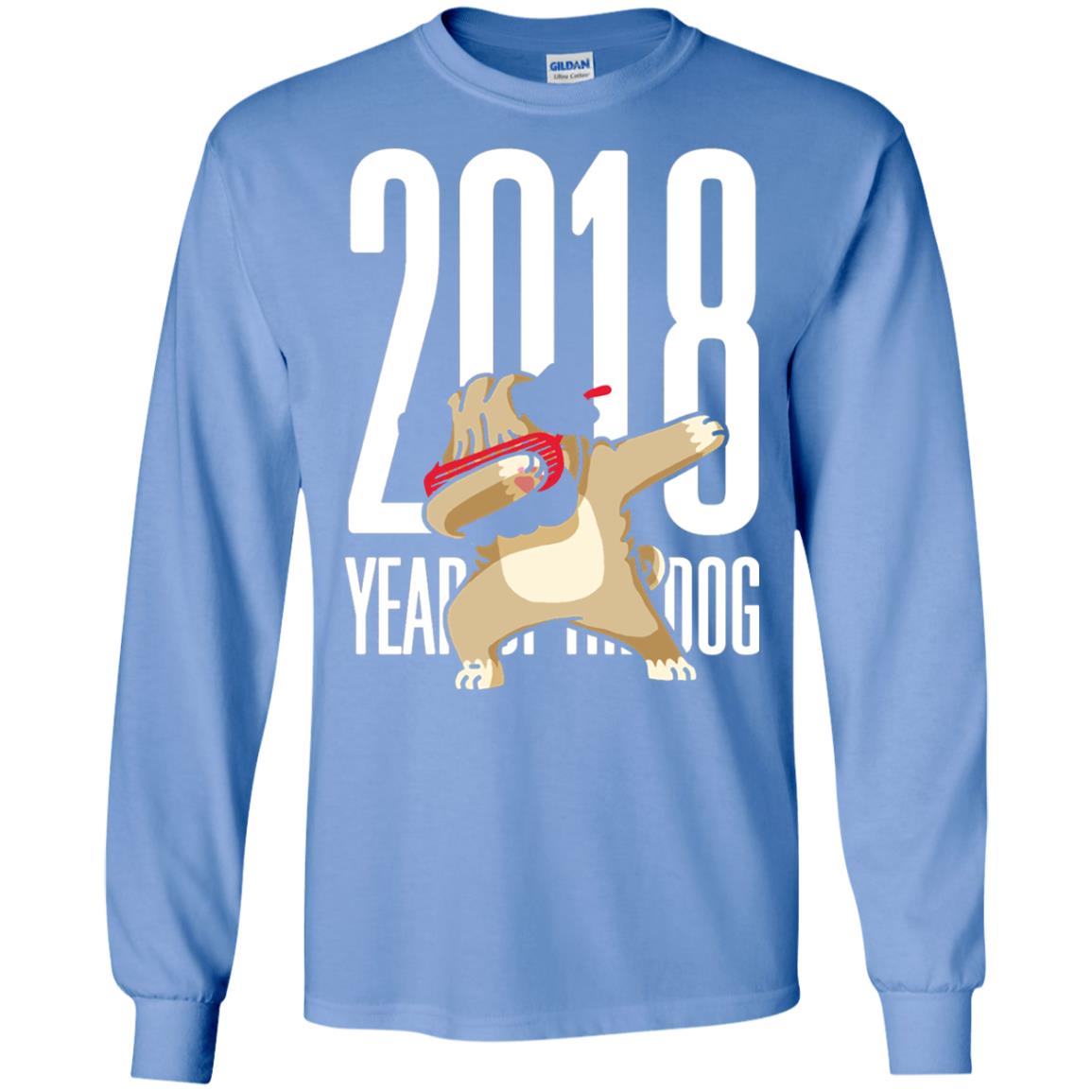 Dog Lover T-shirt 2018 Year Of The Dog Carolina Blue