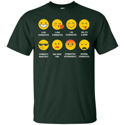 Gymnastic Lovers T-shirt Emoji Forest Green