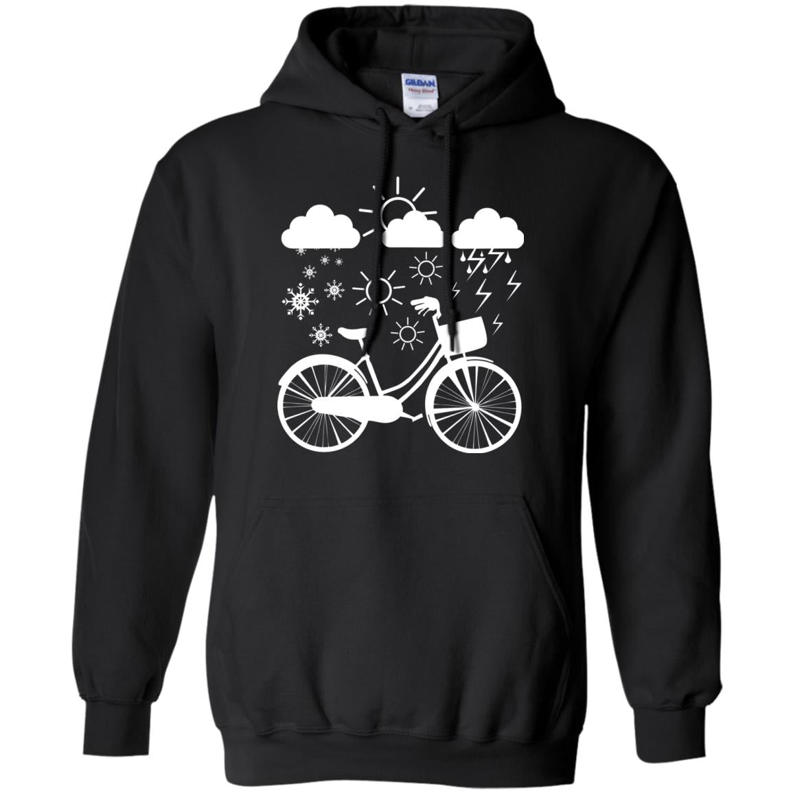 Bicycle All Weather Cyclist T-shirt For Bicycle Lover Black