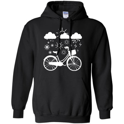 Bicycle All Weather Cyclist T-shirt For Bicycle Lover Black