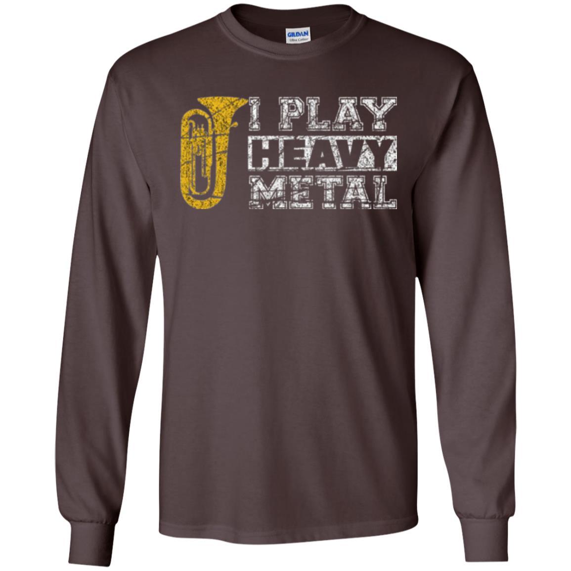 Tuba T-shirt I Play Heavy Metal Dark Chocolate