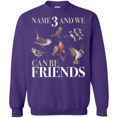 Birdwatching Shirt Name 3 And We Can Be Friends Purple