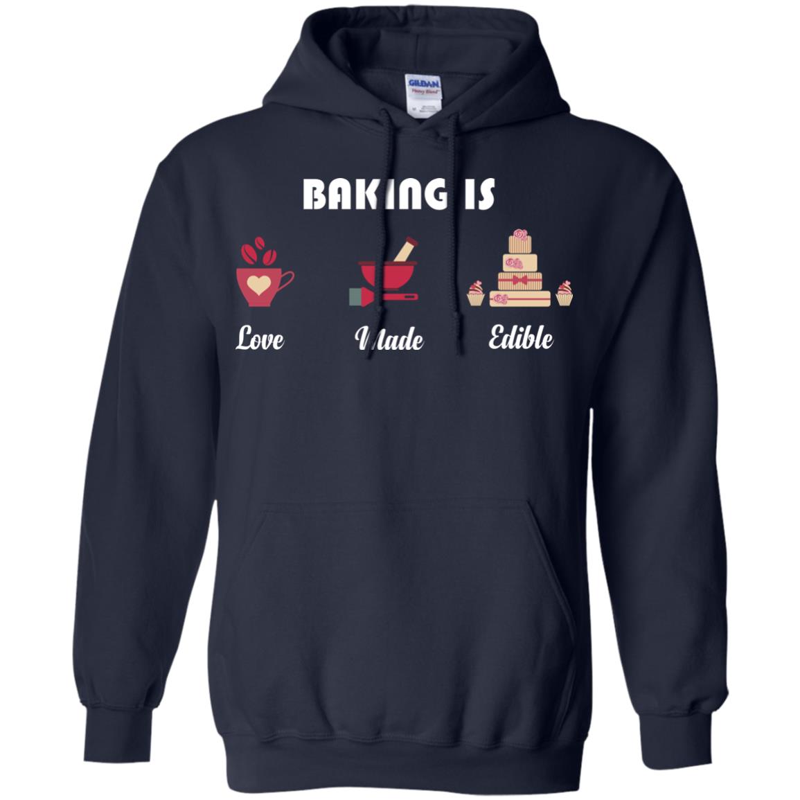 Baker T-shirt Baking Is Love Made Edible Navy