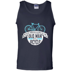 Never Underestimate An Old Man With A Bicycle Shirt Gift For Bicycle Lover