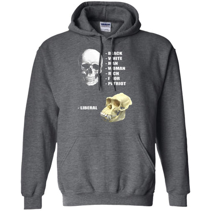 Funny Cool Skulls T-shirt Modern America Patriot Liberal Dark Heather