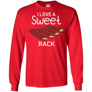 I Love A Sweet Rack Bbq Grill Summer ShirtG240 Gildan LS Ultra Cotton T-Shirt