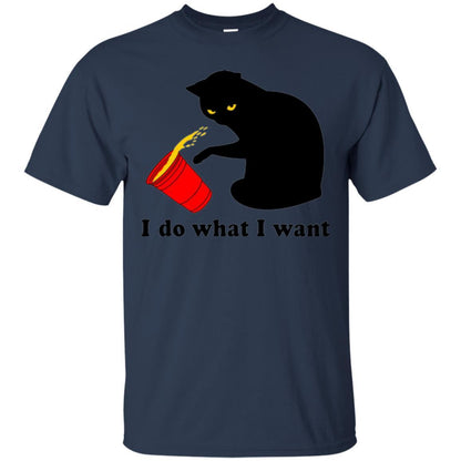 Cat Lover T-shirt I Do What I Want Navy