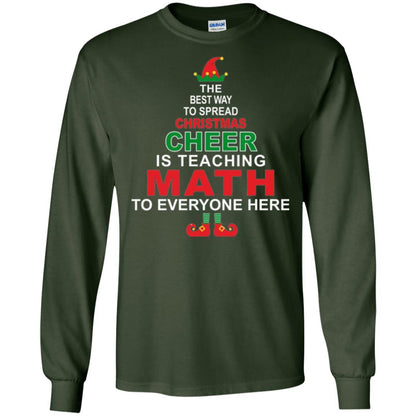 Elf Christmas T-shirt Math Teacher Christmas T-shirt Forest Green