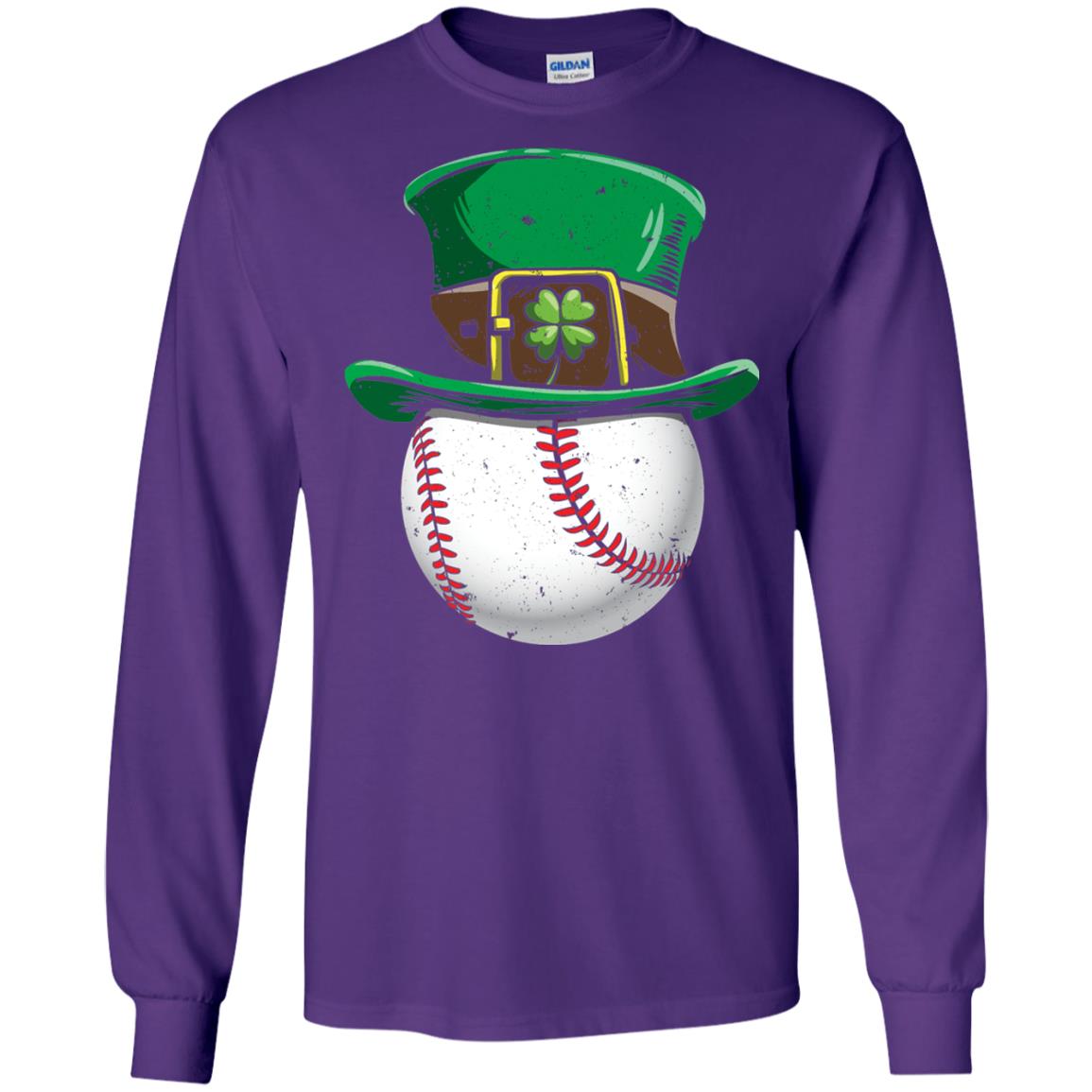 Leprechaun St. Patrick_s Day Baseball Ball T-shirt Purple