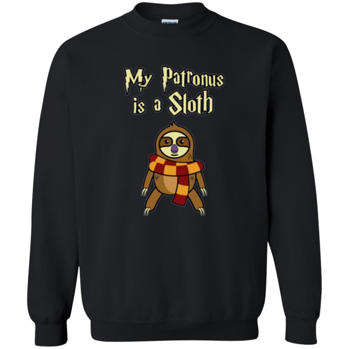 Christmas T-shirt My Patronus Is A Sloth T-shirt Black
