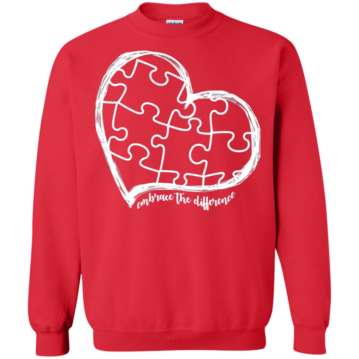 Autism Awareness Embrace Differences Shirt Red