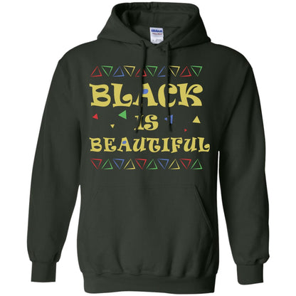 African American T-shirt Black Is Beautiful Forest Green