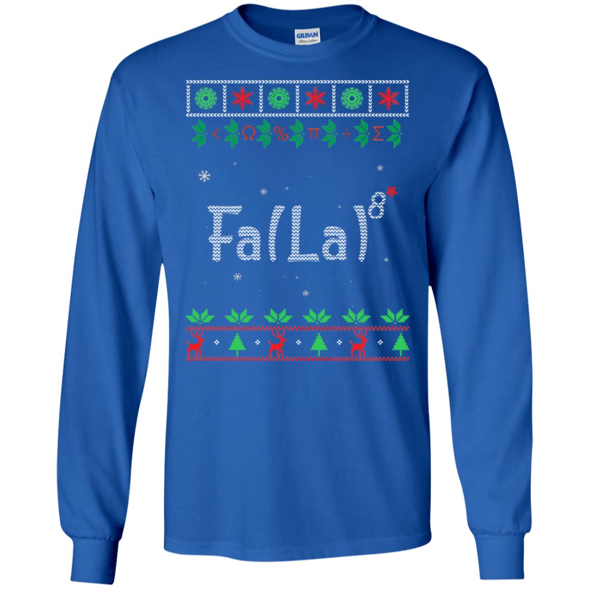 Fa La La La Mathematics X-mas Gift Shirt Royal