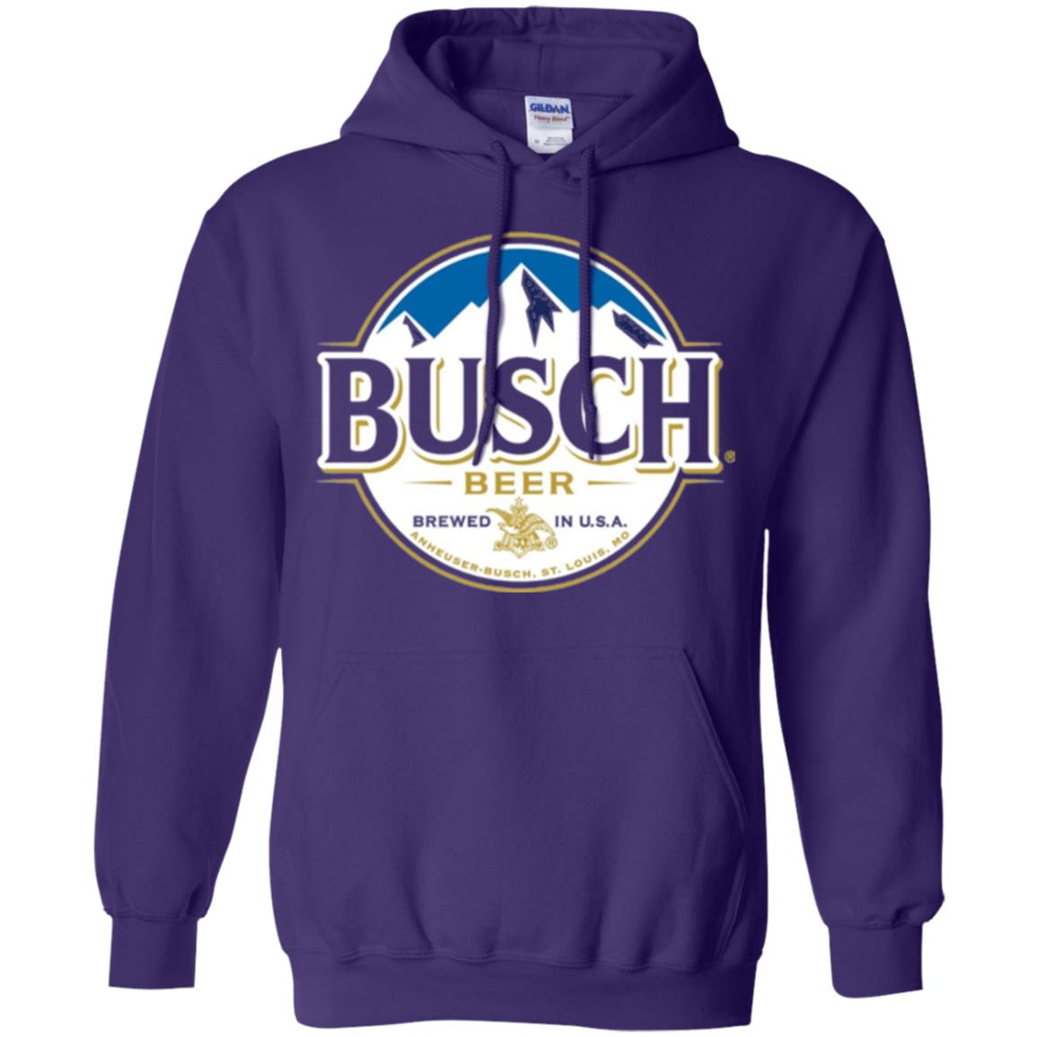 Beer Lovers T-shirt Busch Beer Purple