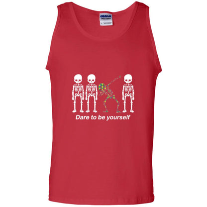Dabbing T-shirt Dabbing Skeleton Dare To Be Yourself Red