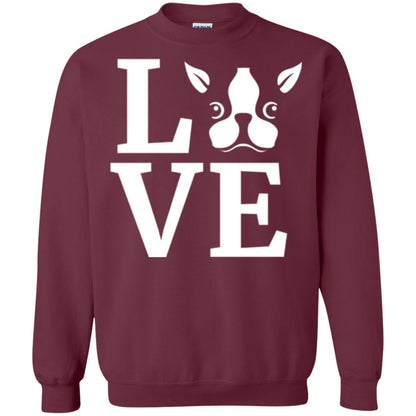 Dog Lovers T-shirt I Love My Boston Terrier Maroon