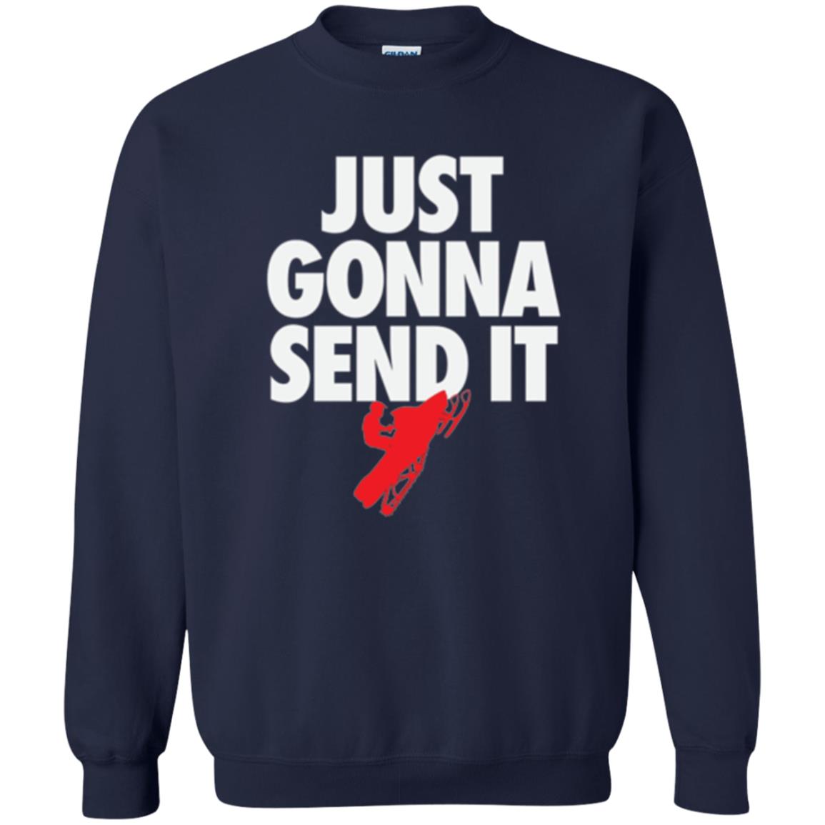 Snowmobile T-shirt Just Gonna Send It T-shirt Navy