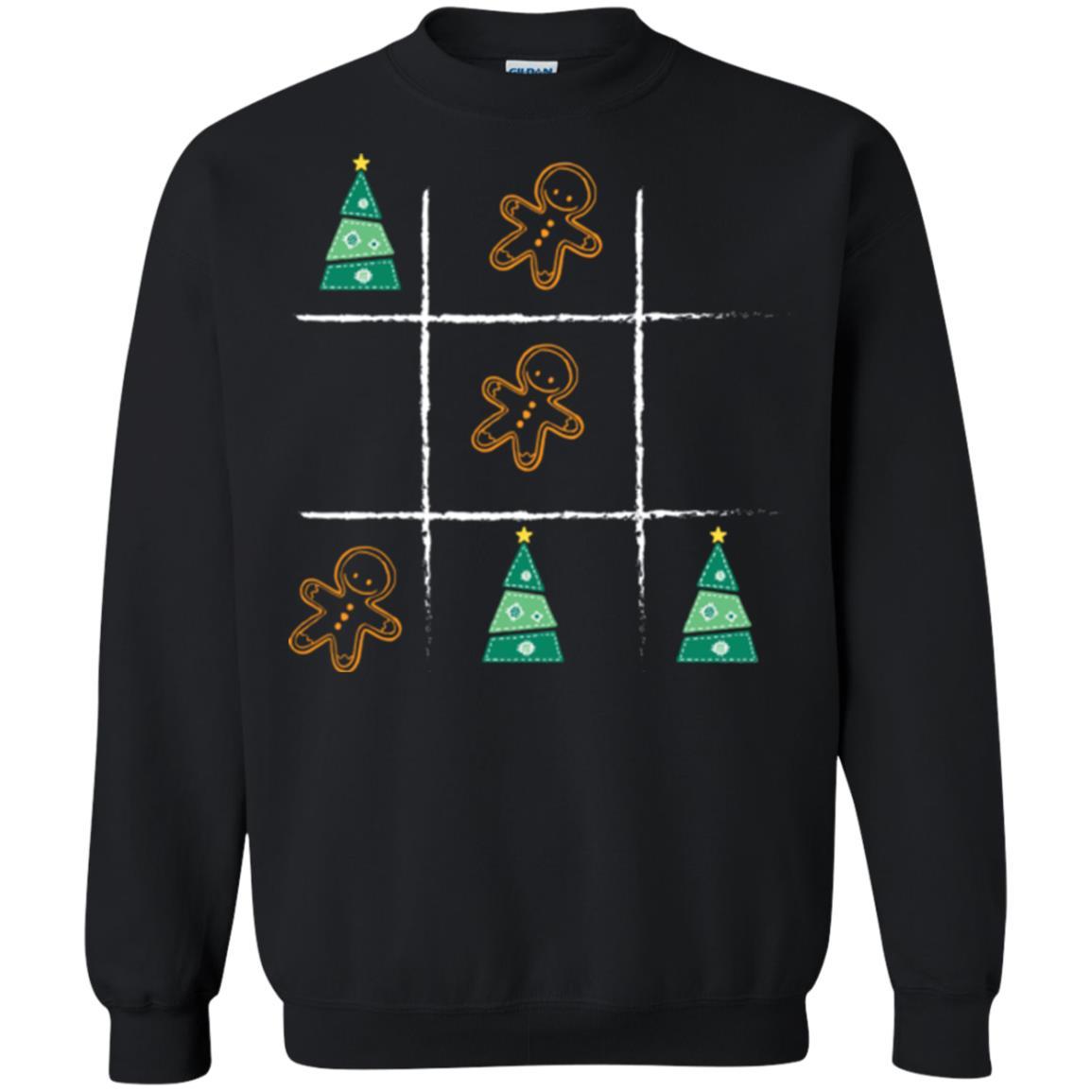 Christmas T-shirt Tic Tac Toe Board Game Black