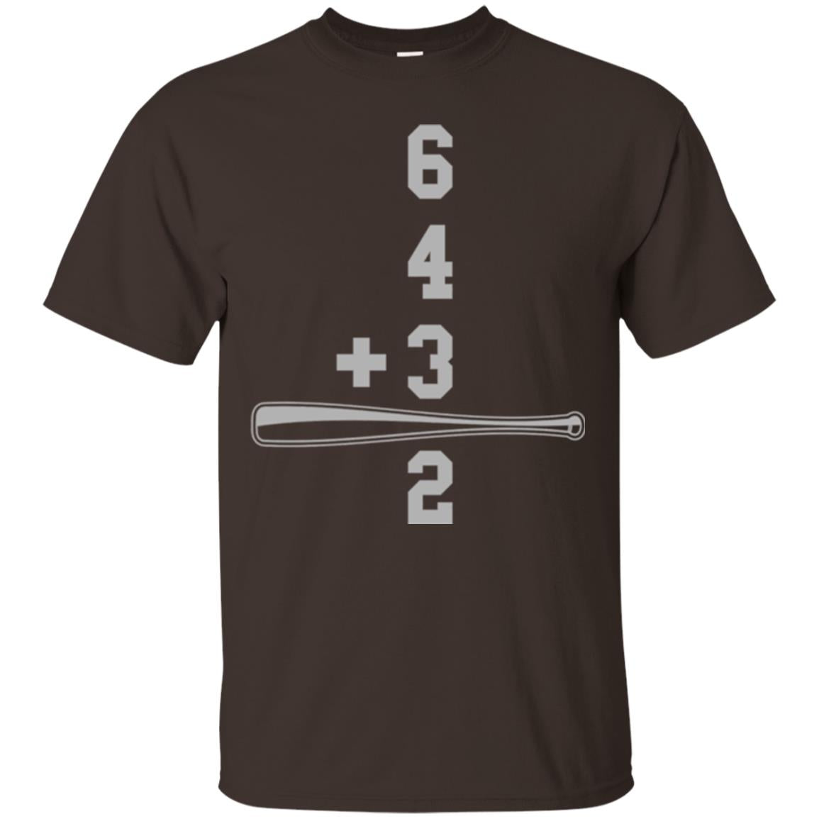 Baseball And Math Lovers T-shirt Dark Chocolate
