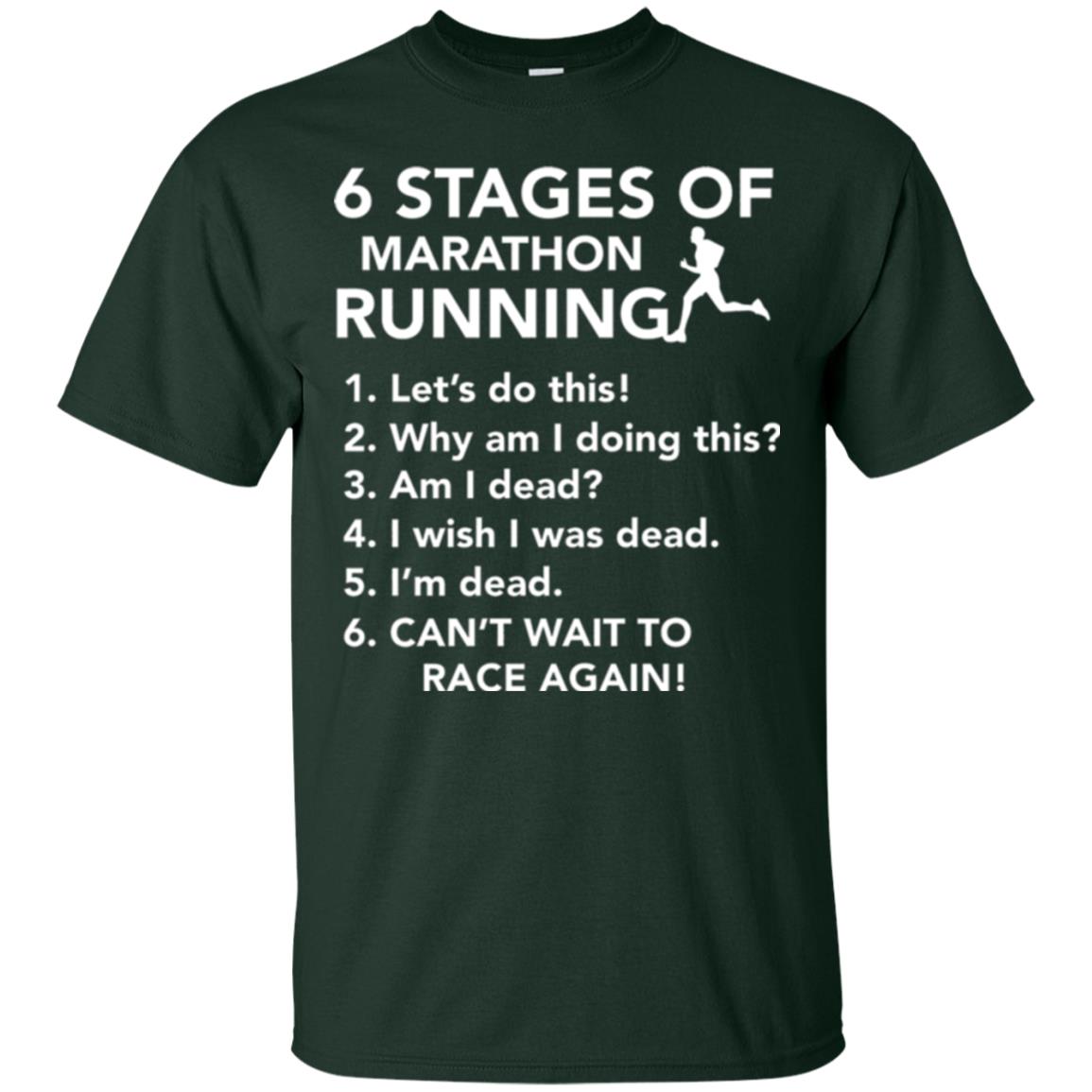 Runner T-shirt 6 Stages Of Marathon Running Forest