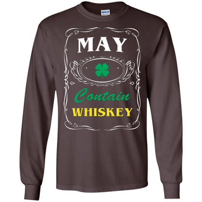 Saint Patrick's Day T-shirt May Contain Whiskey Dark Chocolate