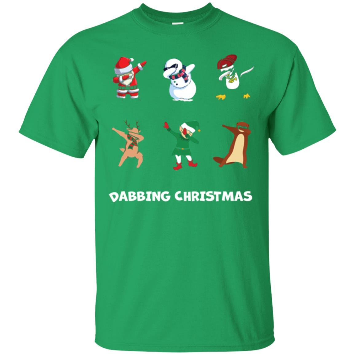 Dabbing Christmas T-shirt Irish Green