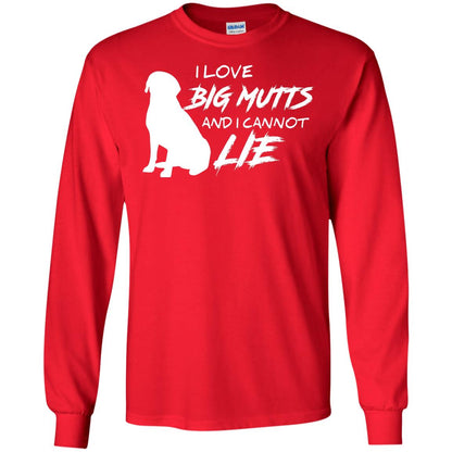 Dog Lover T-shirt I Love Big Mutts And I Cannot Lie Red