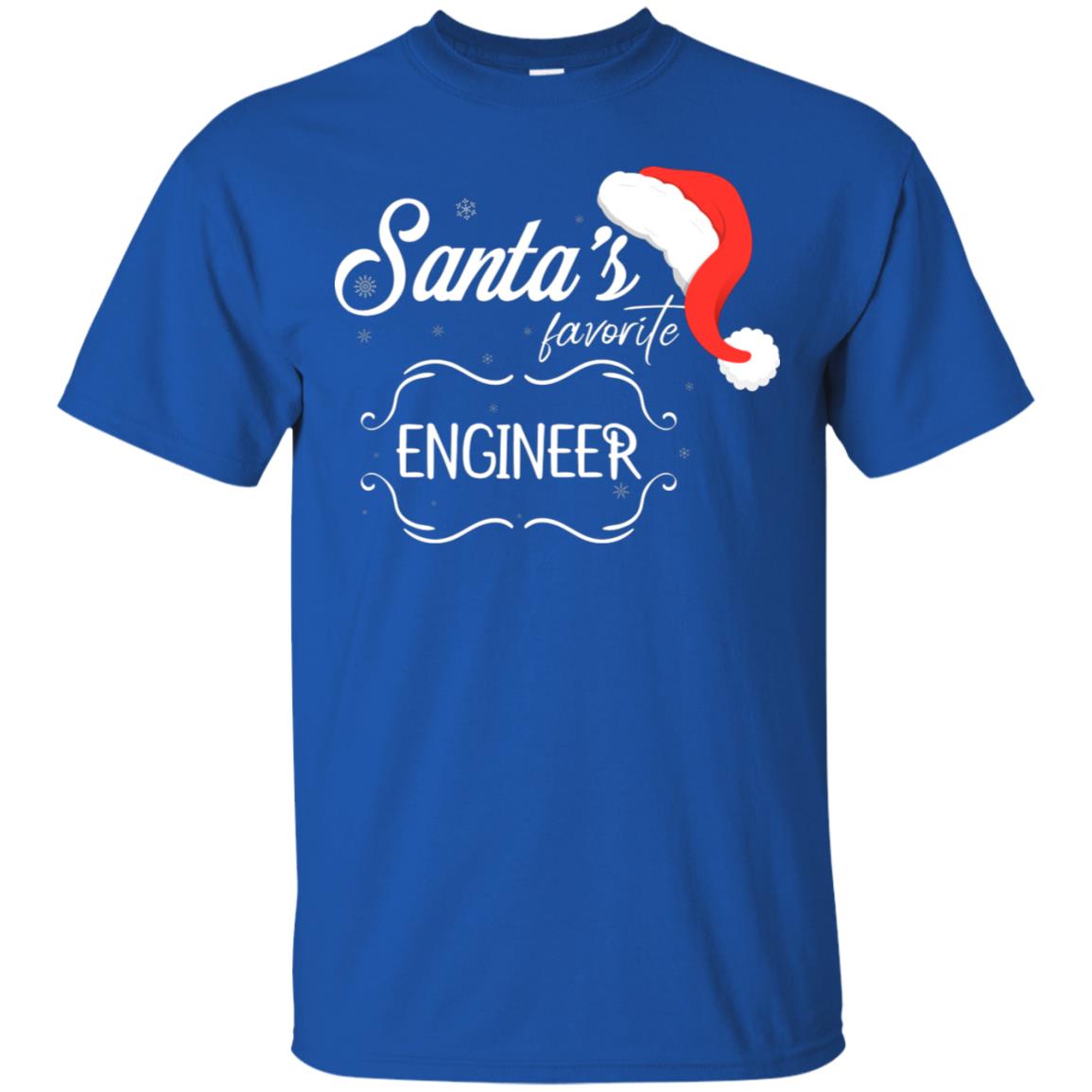 Santa's Favorite Engineer Engineering X-mas Gift Shirt For Engineers Royal