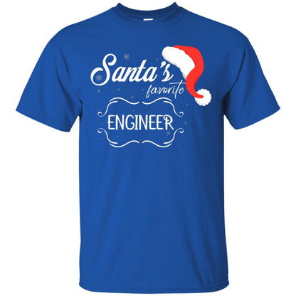 Santa's Favorite Engineer Engineering X-mas Gift Shirt For Engineers Royal