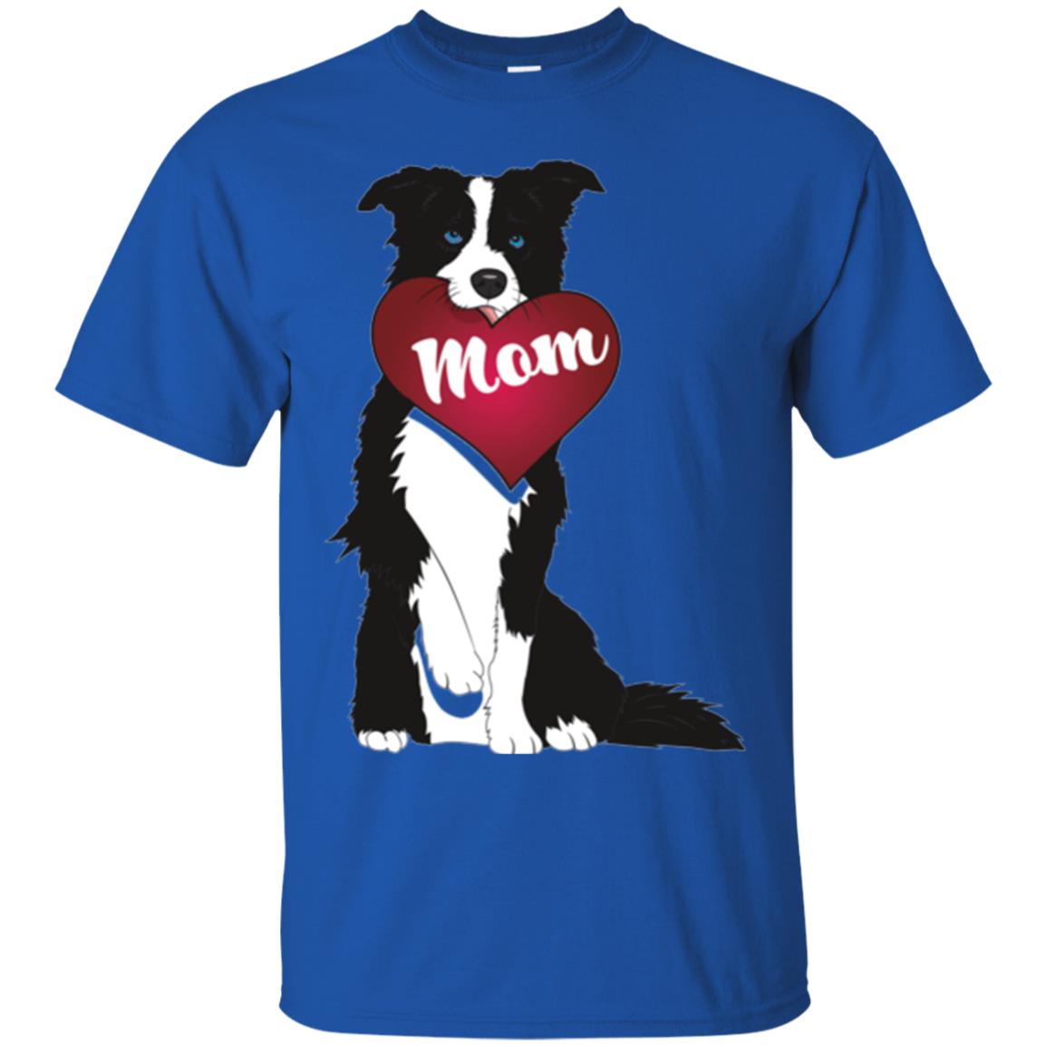Dog Lover T-sshirt Border Collie Fetching Valentine Heart Royal