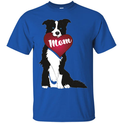 Dog Lover T-sshirt Border Collie Fetching Valentine Heart Royal
