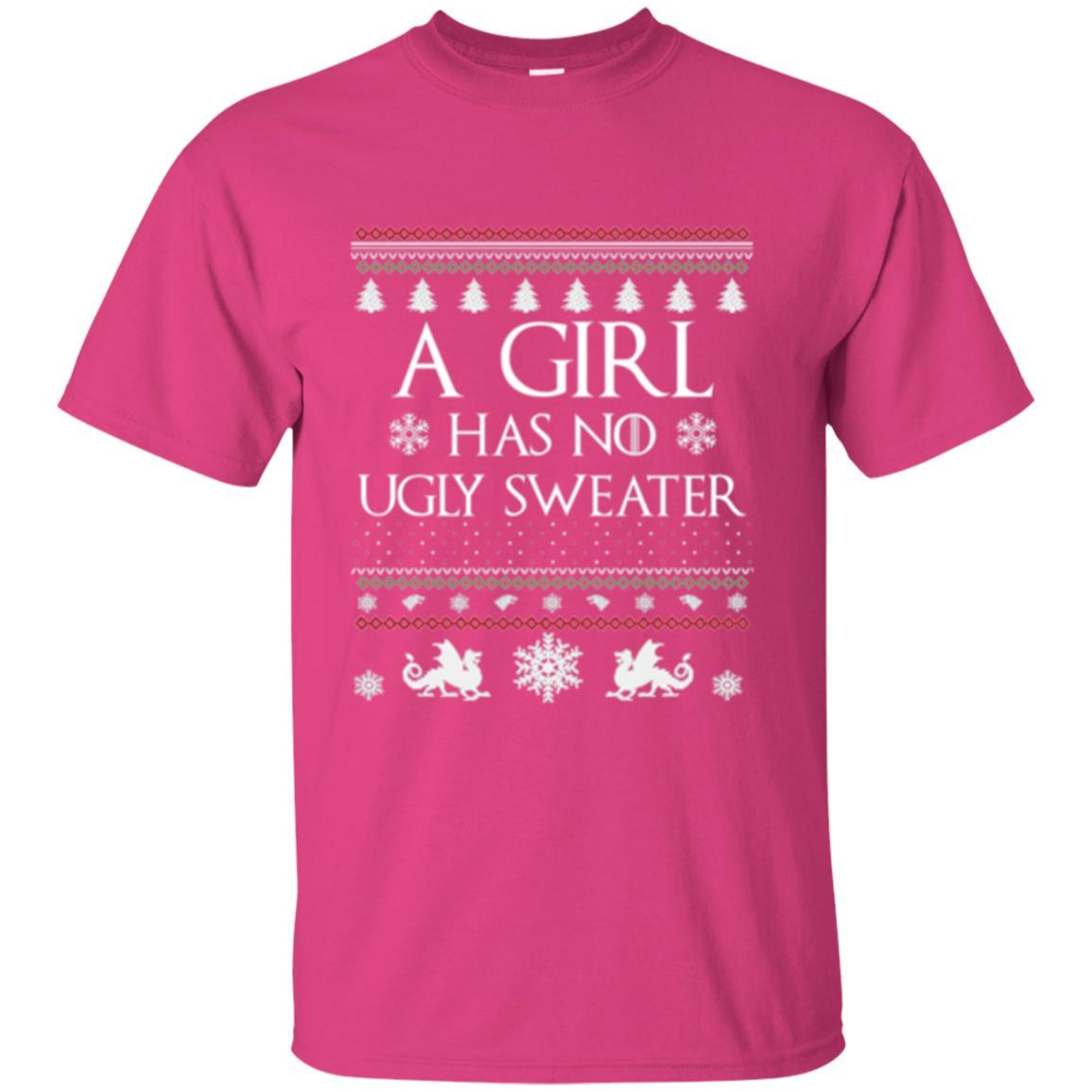 Christmas T-shirt Girl Has No Ugly Sweater Heliconia
