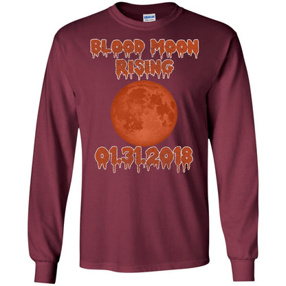 Blood Moon Rising Total Lunar Eclipse T-shirt Funny Lunar Eclipse Maroon