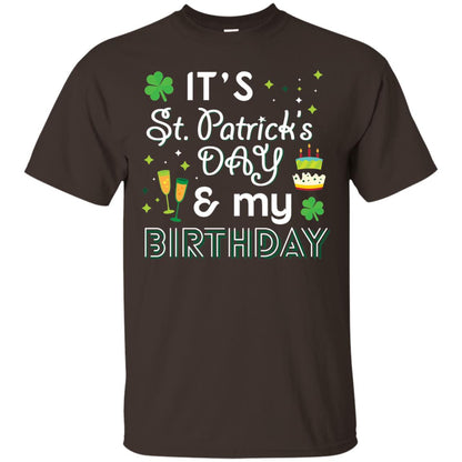 Funny My Birthday St Patricks Day Drinking T-shirt Dark Chocolate