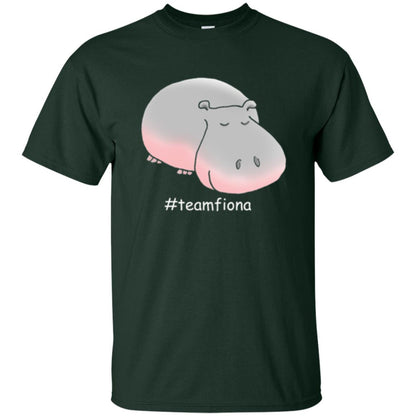 Hippo Lover T-shirt Hashtag Team Fiona Forest Green