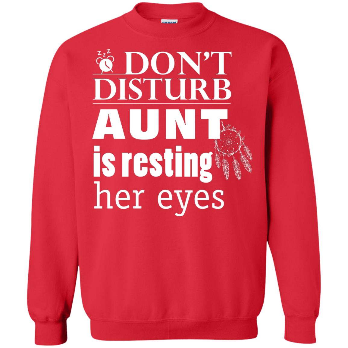 Don't Disturb Aunt Is Resting Her Eyes Funny Auntie Shirt Red