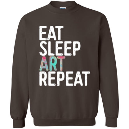 Artist T-shirt Eat Sleep Art Repeat Dark Chocolate