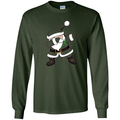 Merry Christmas T-shirt Dabbing Santa Claus Forest Green