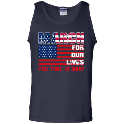 March For Our Lives The Time Is Now Gun Controls T-shirt Navy