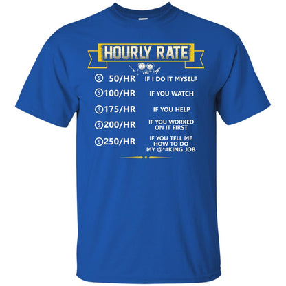 Hvac Tech Hourly Rate T-shirt New Version Royal