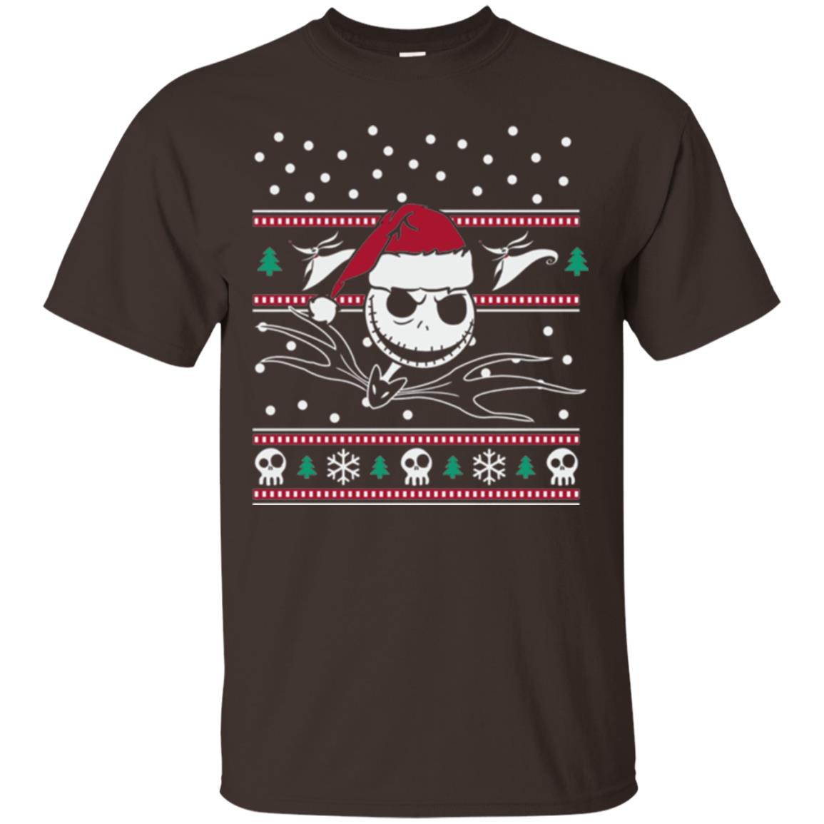 Disney Nightmare Before Christmas Holiday Christmas T-shirt Dark Chocolate