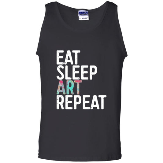 Artist T-shirt Eat Sleep Art Repeat Black