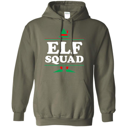 Christmas T-shirt Elf Squad Holiday Family Group Matching Military Green