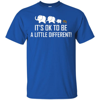 It_s Ok To Be A Little Different Autism Elephant Shirt Royal