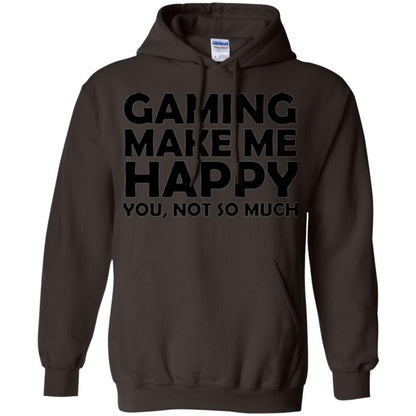 Gaming T-shirt Gaming Makes Me Happy You Not So Much Dark Chocolate